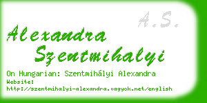 alexandra szentmihalyi business card